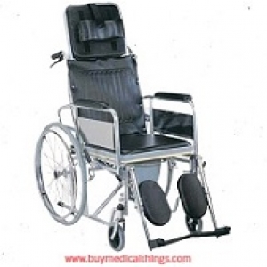 Full Reclining Wheel Chair With Commode